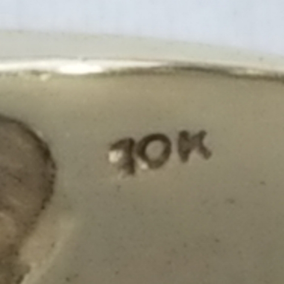 Genuine 10kt Wht & Choc Diamond X Ring  Sz 7 - Picture 6 of 6